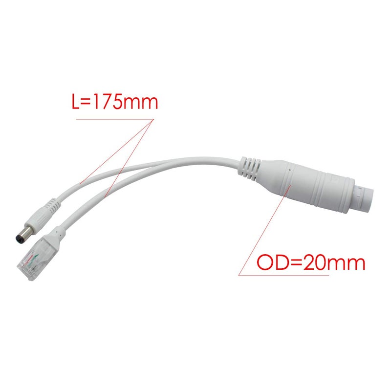 ANVISION Active 48V to 12V Waterproof PoE Splitter Adapter, IEEE 802.3af Compliant 10/100Mbps for IP Camera AP Voip Phone and More, White - Image 2